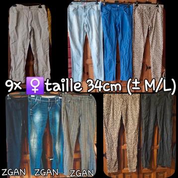 9× BROEK👖TAILLE 43 cm〕𝗠/𝗟🧡 4× =ᴢɢᴀɴ【★★★★✩】♀️【div】zie inf beschikbaar voor biedingen