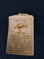 Nieuw Speldje uit Australië " Kangeroe" ,goudkleur, € 2.00, Verzamelen, Ophalen of Verzenden, Nieuw, Dier of Natuur, Speldje of Pin