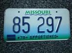 Kentekenplaat licenseplate Missouri USA, Verzenden, Gebruikt, Auto's