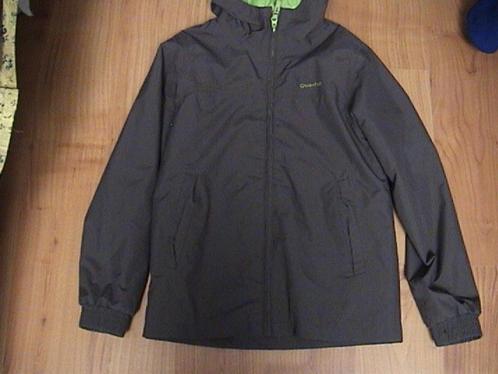 Bruine jas / groene voering maat 146 / 152 + muts / capuchon, Kinderen en Baby's, Kinderkleding | Maat 152, Zo goed als nieuw