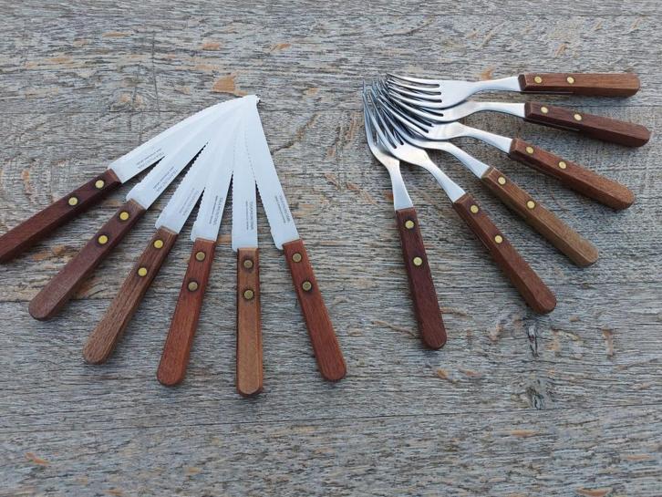 bestek TRAMONTINA, Huis en Inrichting, Keuken | Bestek, Hout, Ophalen
