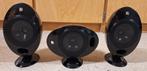 Set Kef “eitjes” HTS 2001.3 zwart, Zo goed als nieuw, 60 tot 120 watt, Surroundset zonder subwoofer, Ophalen