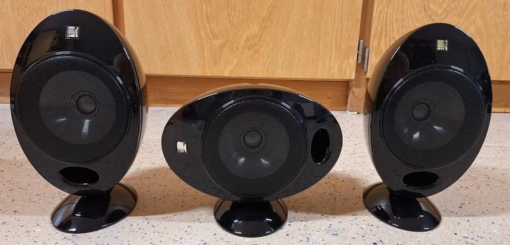 Set Kef “eitjes” HTS 2001.3 zwart, Audio, Tv en Foto, Luidsprekers, Zo goed als nieuw, Surroundset zonder subwoofer, 60 tot 120 watt