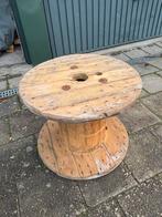 Houten Kabelhaspel, Ophalen, Gebruikt, Rond
