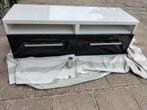 TV kast dressoir BESTA IKEA met extra geslepen glasplaat, Ophalen, 100 tot 150 cm, Minder dan 100 cm, Modern