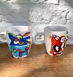4 x Douwe Egberts kopjes. "Enschede" en "koeien". Z.g.a.n., Huis en Inrichting, Keuken | Servies, Ophalen of Verzenden, Zo goed als nieuw