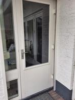 Hardhouten Buitendeur met Dubbelglas - 211x83 cm, Doe-het-zelf en Verbouw, Deuren en Horren, Ophalen, Gebruikt, Buitendeur, 200 tot 215 cm