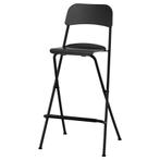 Ikea Franklin Barkrukken - 2 stuks zwart SCHEVENINGEN, Ophalen, Gebruikt, Met voetsteun, 60 tot 90 cm