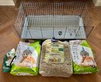 Konijnenkooi /Caviakooi XL 99cm x 49cm  + starterspakket, Kooi, Gebruikt, Cavia, 75 tot 110 cm