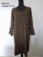 Jurk batida maat XL zwart okergeel, Kleding | Dames, Ophalen of Verzenden, Zo goed als nieuw, Maat 46/48 (XL) of groter, Zwart