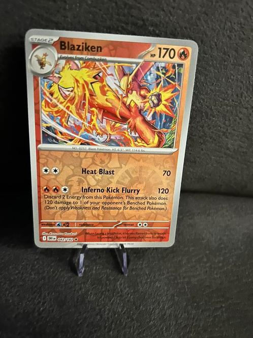 Blaziken #042/182, Hobby en Vrije tijd, Verzamelkaartspellen | Pokémon, Zo goed als nieuw, Losse kaart, Ophalen of Verzenden