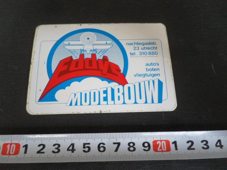 sticker Utrecht Eddy's Modelbouw Nachtegaalstraat 23, Verzamelen, Stickers, Zo goed als nieuw, Bedrijf of Vereniging, Ophalen