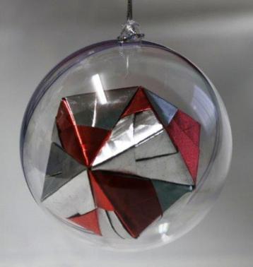 Origami kerstbal Hangertje €.2,50 beschikbaar voor biedingen