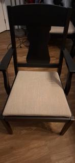 Ingatorp eetkamer stoelen zwart met grijze bekleding, Ophalen, Zo goed als nieuw, Zwart, Vier