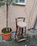 Bamboe barkrukken set van 2, Huis en Inrichting, Ophalen, Met voetsteun, 60 tot 90 cm, Hout