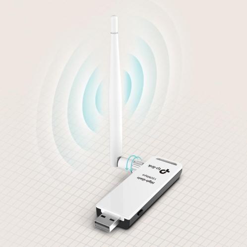 Draadloze USB-adapter TL-WN722N 150 Mbps High-gain, Computers en Software, WiFi-versterkers, Zo goed als nieuw, Ophalen of Verzenden