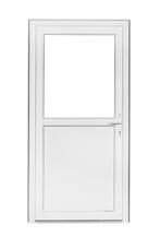 Kunststof Buitendeur 1/2 Glas Buiten B100 H204cm Antraciet, 100 tot 120 cm, Kunststof, Nieuw, Ophalen of Verzenden