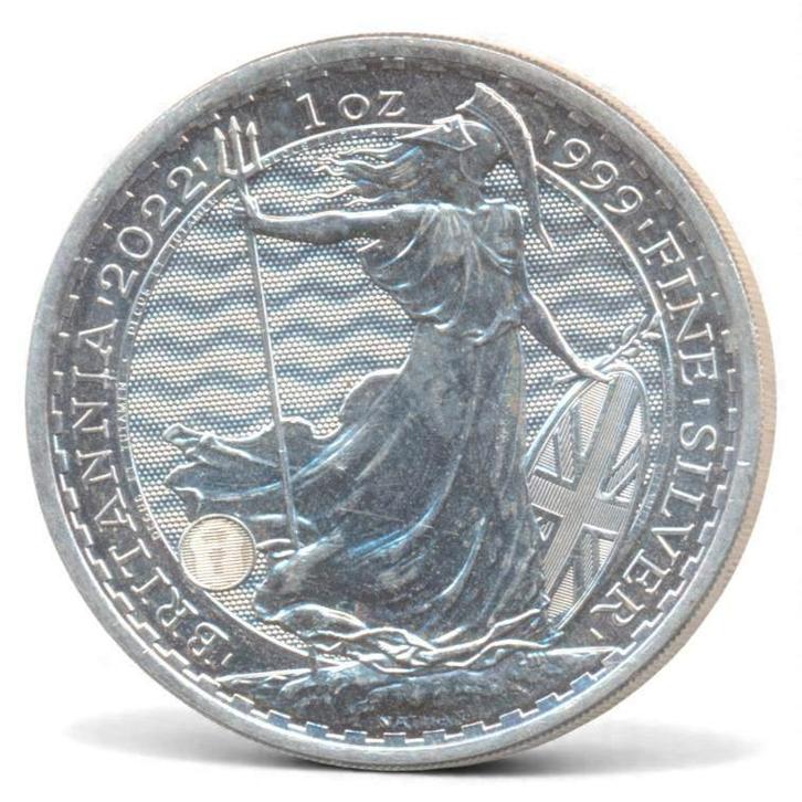 Verenigd Koninkrijk 1 ounce zilver 2022 Britannia, Postzegels en Munten, Edelmetalen en Baren, Zilver, Ophalen of Verzenden