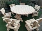 Gloednieuwe houten Tuinset! Echt hout pure kwaliteit!!, Tuin en Terras, Tuinsets en Loungesets, Nieuw, Tuinset, 6 zitplaatsen