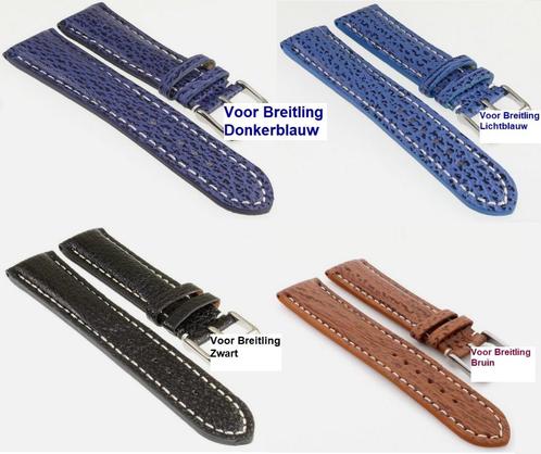 BREITLING horlogeband haaienleer haai leer 24mm 22mm 20mm, Sieraden, Tassen en Uiterlijk, Overige Accessoires, Nieuw, Verzenden