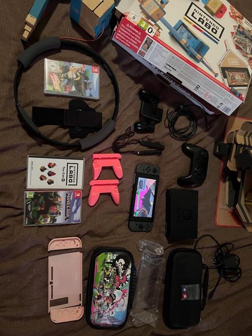 Nintendo Switch with various extras, Spelcomputers en Games, Spelcomputers | Nintendo Switch, Zo goed als nieuw, Switch Original