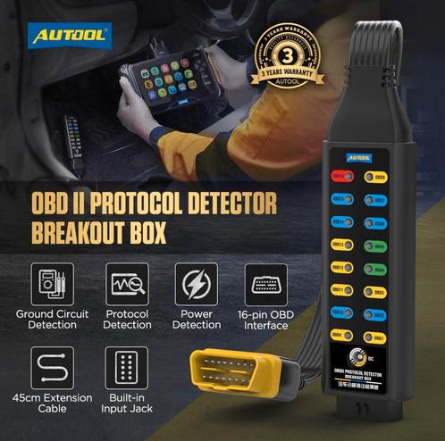 AUTOOL OBD2 Protocol Detector Breakout Box, Auto diversen, Onderhoudsmiddelen, Ophalen of Verzenden