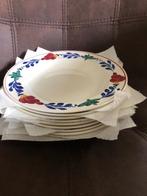 Boerenbont diepe borden en bekers, Huis en Inrichting, Keuken | Servies, Ophalen of Verzenden, Zo goed als nieuw, Bord(en), Aardewerk