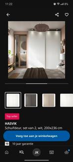 IKEA PAX schuifdeuren (HASVIK), Huis en Inrichting, Ophalen, Zo goed als nieuw, 50 tot 75 cm, 200 cm of meer