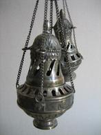 Oud miniatuur godslamp 2x zilver, Ophalen of Verzenden