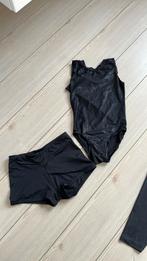 140 146 Turnpak zwart short kort sport broekje meisje, Ophalen of Verzenden, Gebruikt, Meisje, Sport- of Zwemkleding