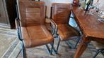 Eetkamerstoelen gekocht bij Eijerkamp, cognac kleur l, Huis en Inrichting, Stoelen, Ophalen, Bruin, Zo goed als nieuw, Vier