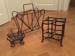 VINTAGE SMEEDIJZER FLESSENREK ENZ PER STUK TE KOOP, Huis en Inrichting, Woonaccessoires | Krantenbakken en Lectuurbakken, Ophalen of Verzenden