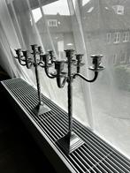 Kandelaars in het kleur Zilver, Ophalen, Zo goed als nieuw, Overige materialen, Minder dan 25 cm