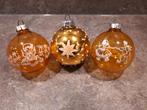Vintage gele kerstballen., Diversen, Kerst, Ophalen, Gebruikt