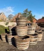 Half Whiskyvat Wijnvat Eiken Plantenbak Kuip Kerstboom, Ophalen, Rond, 60 tot 100 cm, 30 tot 60 cm