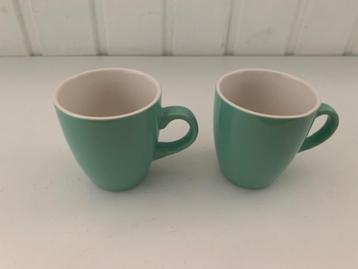 2 nieuwe kopjes, Hema, Turquoise beschikbaar voor biedingen