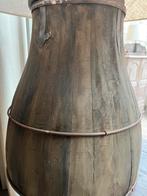 Te koop mooie houtenlamp met kap, Huis en Inrichting, Lampen | Lampenkappen, Ophalen, Zo goed als nieuw, Rond, 50 cm of meer