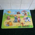 Haba houten puzzel - Boerderij - 8 stukjes - ZGAN!, Ophalen of Verzenden, 10 tot 50 stukjes, Zo goed als nieuw, 6 maanden tot 2 jaar
