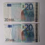 20 euro biljet 2002 2x Finland L, Postzegels en Munten, Bankbiljetten | Europa | Eurobiljetten, Ophalen of Verzenden, Finland