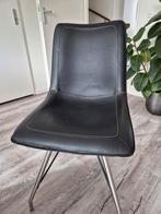 2 Zwarte Eetkamerstoelen - Gebruikt, Huis en Inrichting, Stoelen, Ophalen, Gebruikt, Twee, Zwart