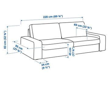 IKEA KIVIK 3-zitsbank - Tibbleby grijs - Zo goed als nieuw - afbeelding 6
