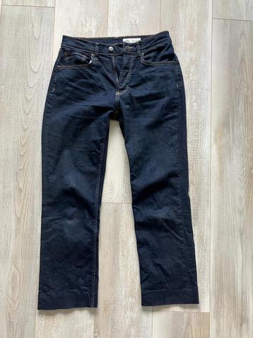 Zara cropped flare jeans met hoge taille donkerblauw beschikbaar voor biedingen
