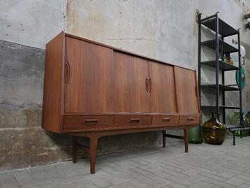 Deens Design Dressoir Bar | Jaren 60 Teak Kast Sideboard DM8 beschikbaar voor biedingen