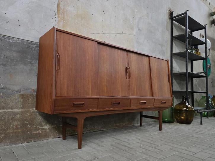 Deens Design Dressoir Bar | Jaren 60 Teak Kast Sideboard DM8, Huis en Inrichting, Kasten | Dressoirs, Gebruikt, 150 tot 200 cm