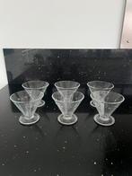 Set van 6x stuks Ijscoupes/ijsschaaltjes van glas, Huis en Inrichting, Keuken | Servies, Ophalen of Verzenden, Zo goed als nieuw