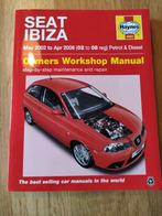 Haynes Workshop Manual Seat Ibiza 2002-2008, Auto diversen, Handleidingen en Instructieboekjes, Ophalen of Verzenden