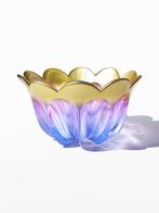 Grote schaal, Walther glas Duitsland, blauw paars goud, Verzenden