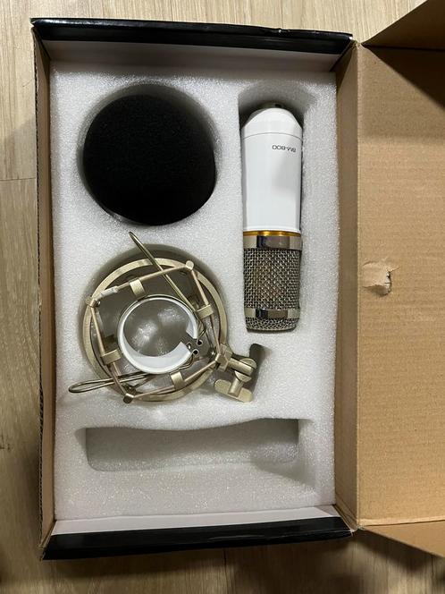 Goede, nieuwe condensor microfoon met statiefhouder en plofk, Muziek en Instrumenten, Microfoons, Nieuw, Studiomicrofoon, Ophalen of Verzenden