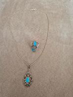 Ketting ring en hanger zilver, Ophalen of Verzenden, Zo goed als nieuw, Zilver, Zilver