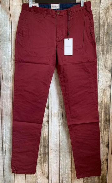 Scotch&Soda Stuart bordeaux rode chino broek (Maat W32/L34) beschikbaar voor biedingen